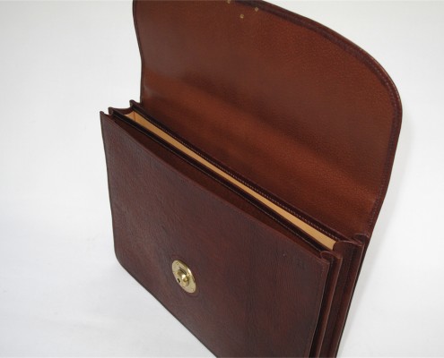 Russia Leather Briefcase - Open